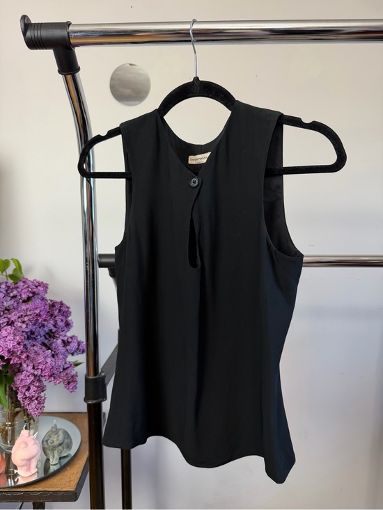 Emporio Armani Tops - Emporio Armani Black Sleeveless Minimalist Top Made in Italy Size 38